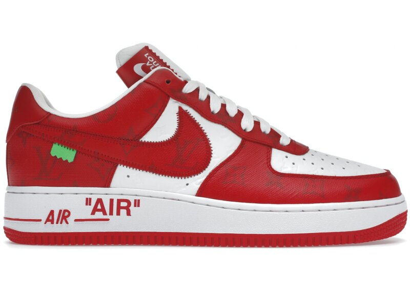 Louis Vuitton Nike Air Force 1 Low By Virgil Abloh White Red –