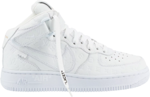 AF 1 Mid x LV ‘Triple White’ Customs 1