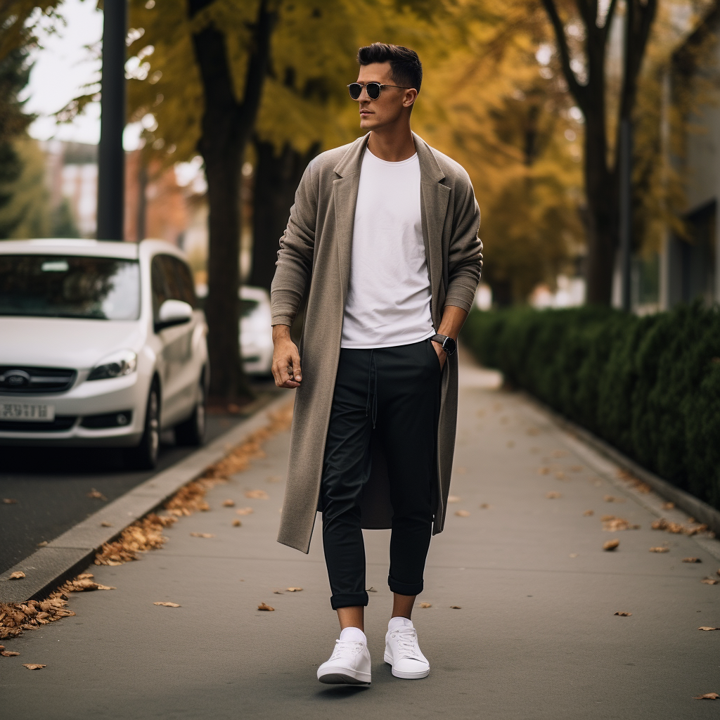 Stylish Cardigan and Sneaker Outfits